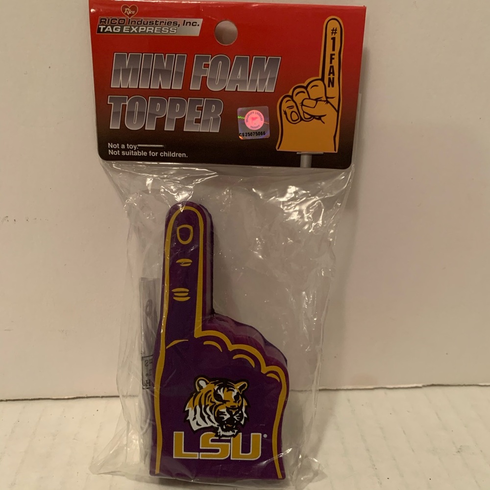 Rico Industries Mini Foam Topper LSU Tigers #1 Fan